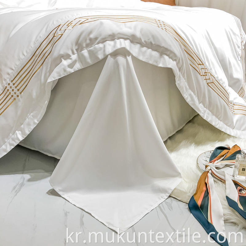 Washed Silk Embroidery Bedding Set
